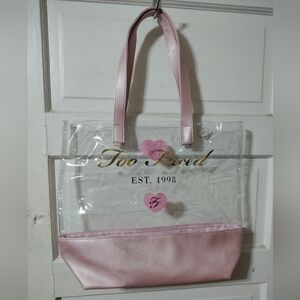 Too Faced Vinyl Beach Tote Bag